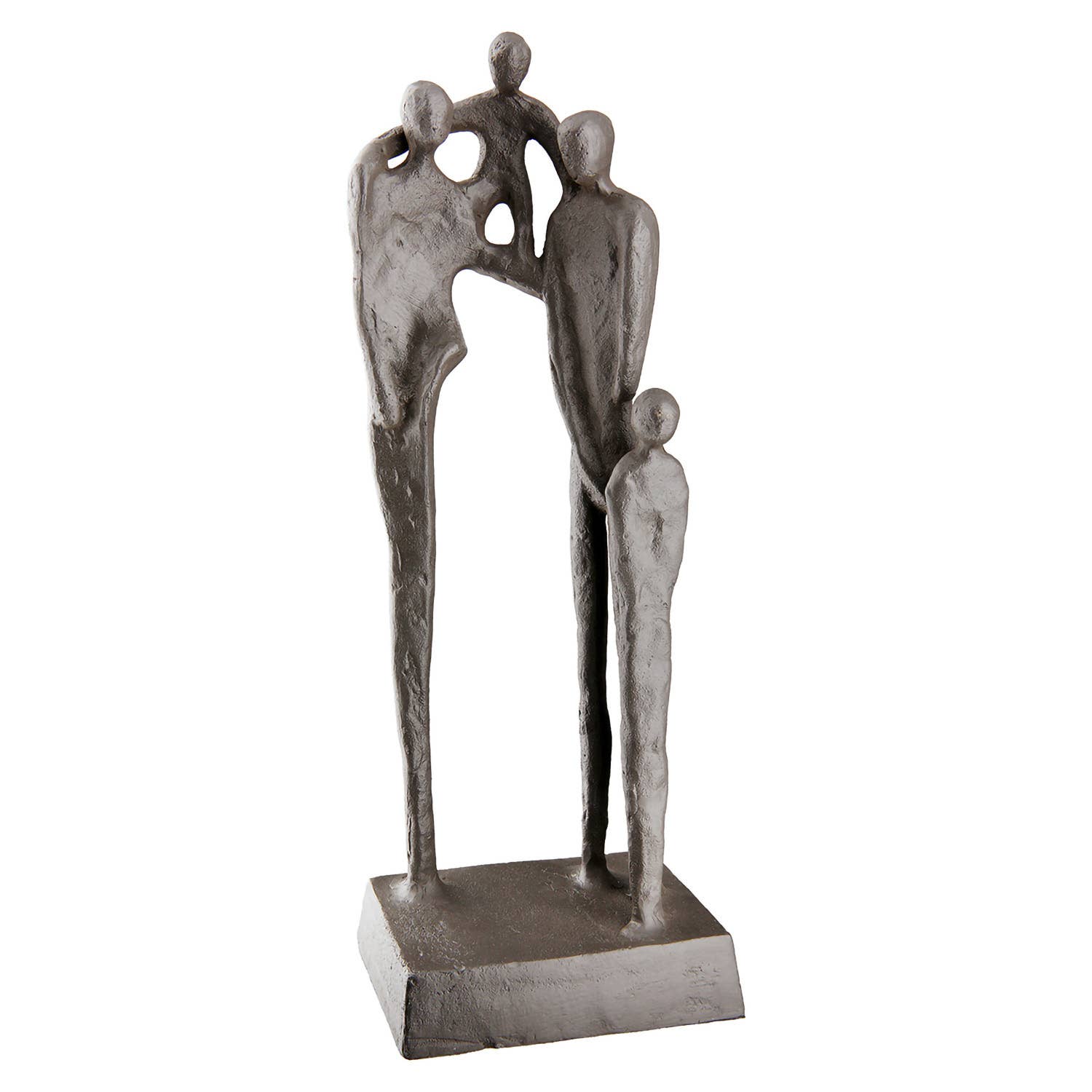 Brown Iron Family Sculpture on base - LUXONAS HOME