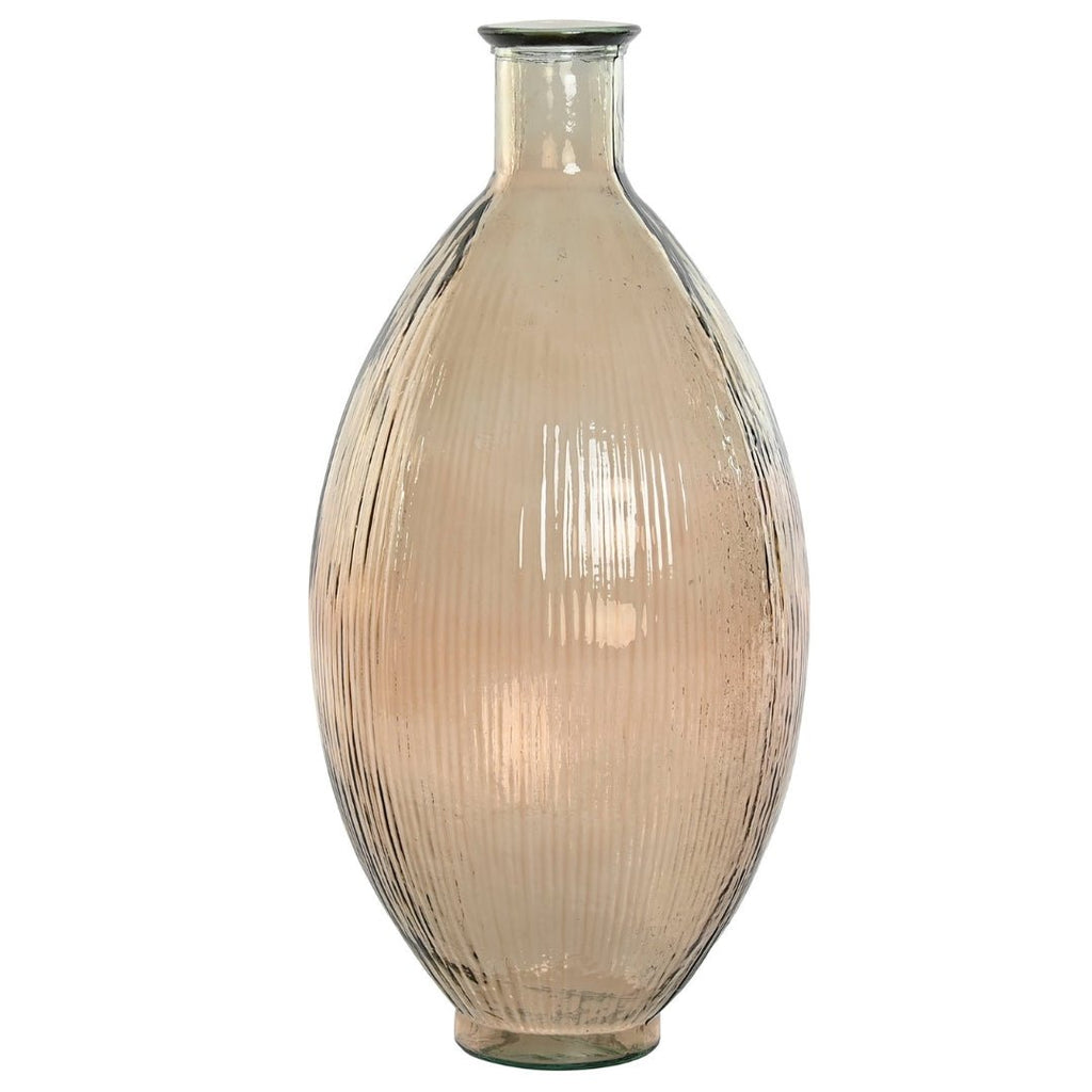 Brown Lined Glass Vase - LUXONAS