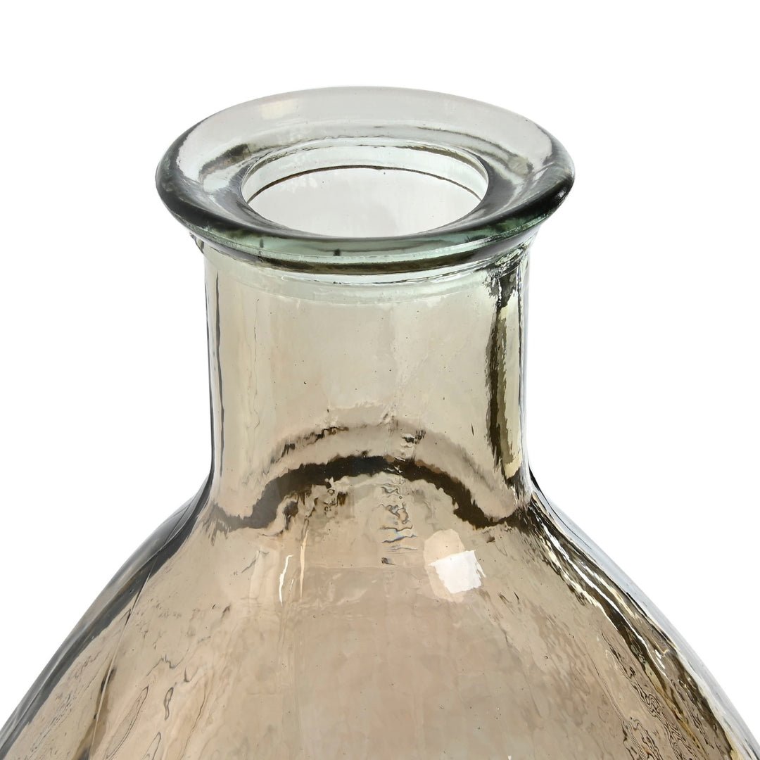 Brown Lined Glass Vase - LUXONAS
