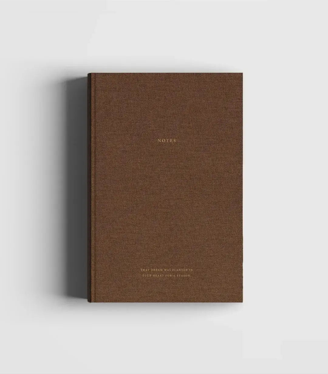 Brown Notebook Frame Brown Linen & Golden Notebook - LUXONAS