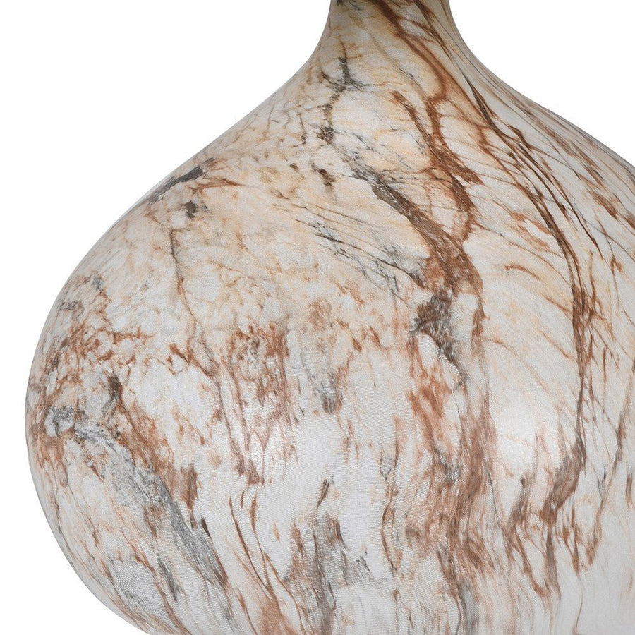 Brown Marble Effect Ceramic Lamp - Elegant Lighting for Any Room