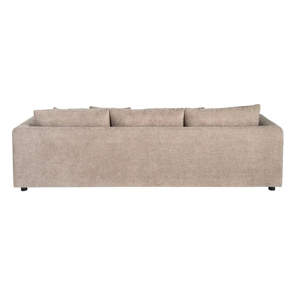 Brown Polyester L - Shape Sofa - LUXONAS HOME
