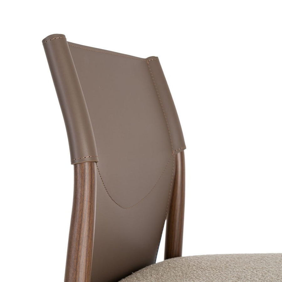 Brown Taupe Woven Dining Chair