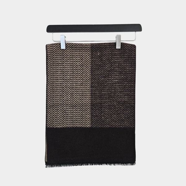 Burgundy & Brown Scarf - Stylish and Versatile Accessory