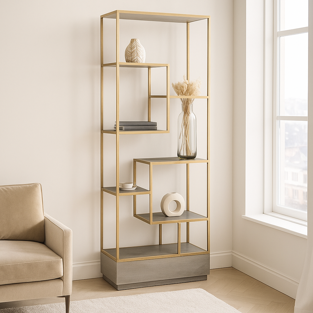 Agartha Taupe Square Shelf Unit
