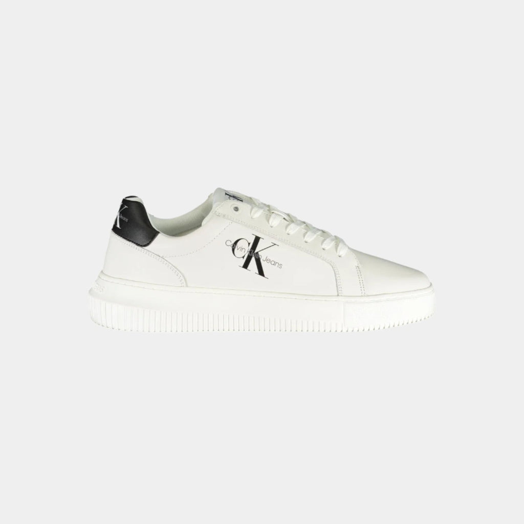 Calvin Klein White Sneakers - Low Top Lace - Up Casual Sneakers - LUXONAS HOME