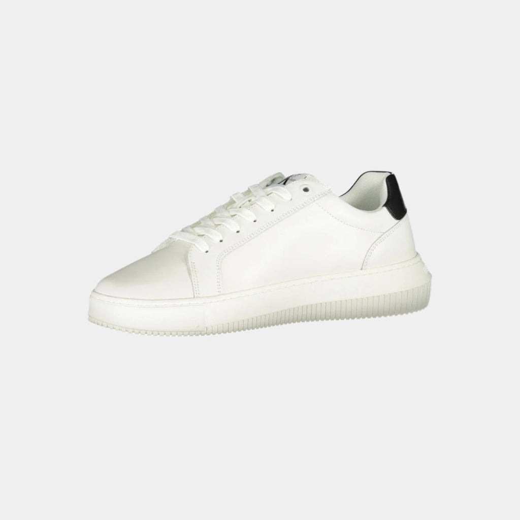 Calvin Klein White Sneakers - Low Top Lace - Up Casual Sneakers - LUXONAS HOME