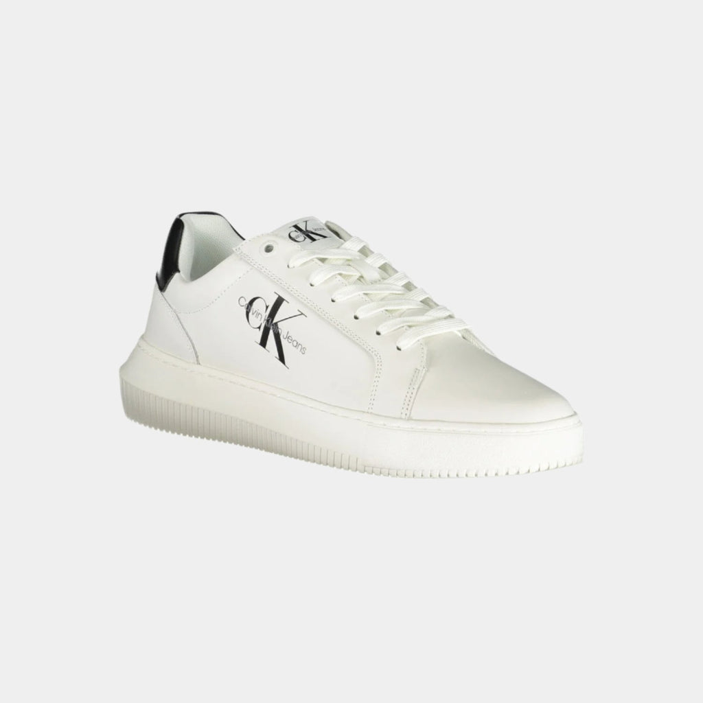 Calvin Klein White Sneakers - Low Top Lace - Up Casual Sneakers - LUXONAS HOME