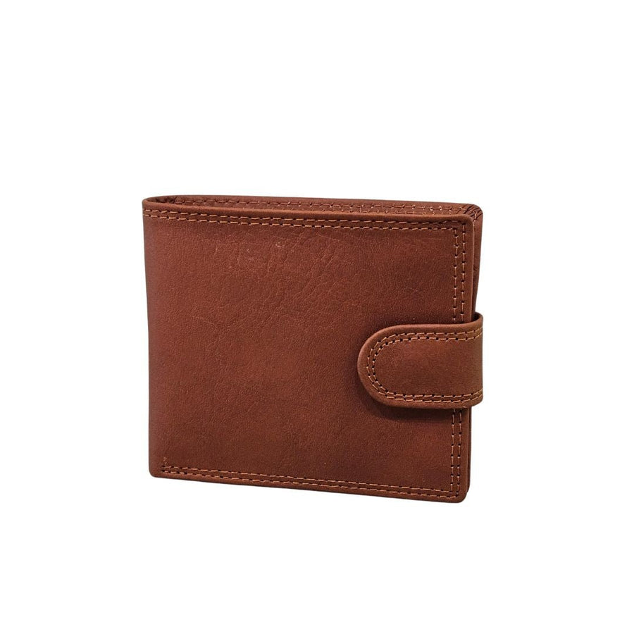 Camel Leather Wallet w/Strap