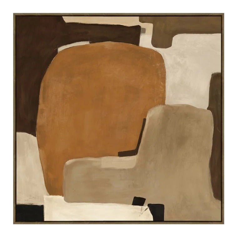 Caramel Forms Abstract 3D Canvas Wall Art