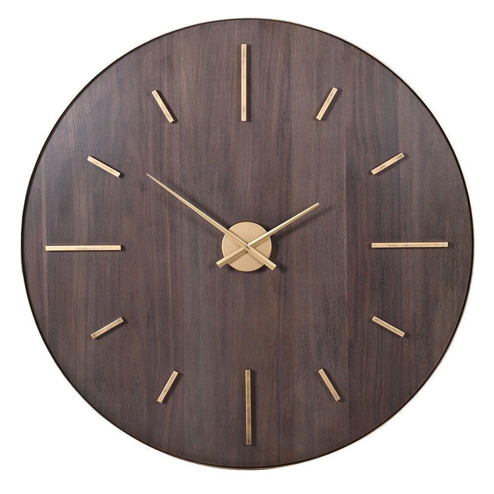 Carob & Gold Wall Clock - LUXONAS
