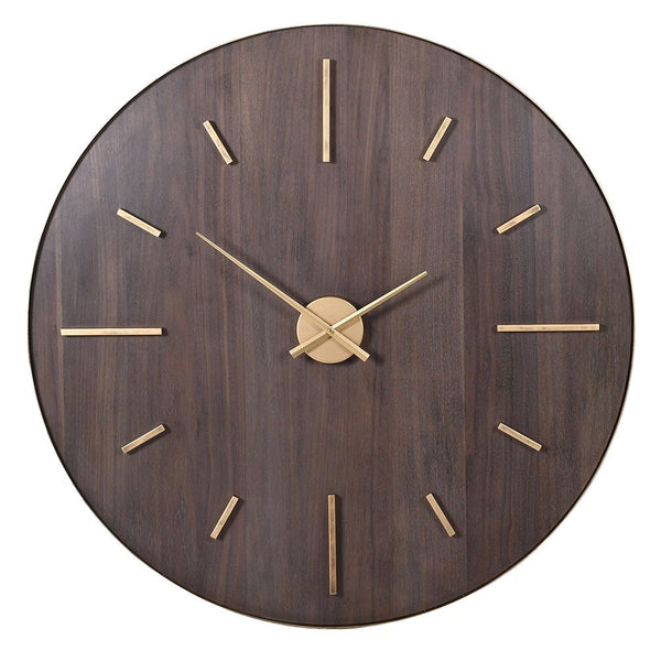 Carob & Gold Wall Clock