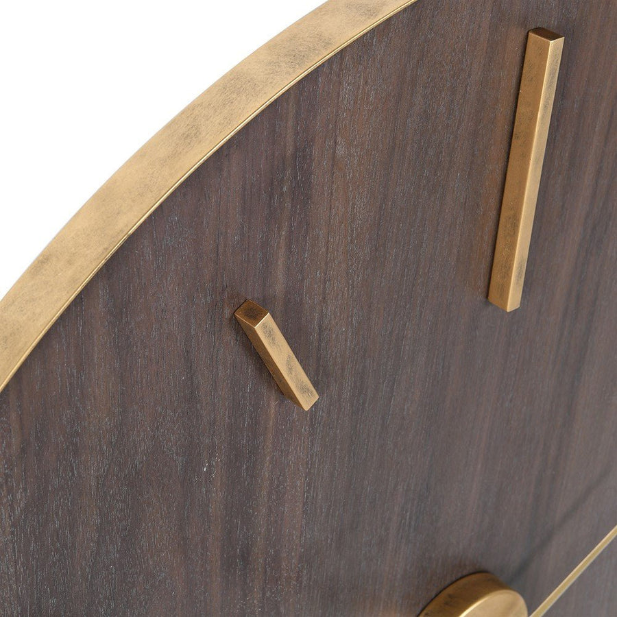Carob & Gold Wall Clock