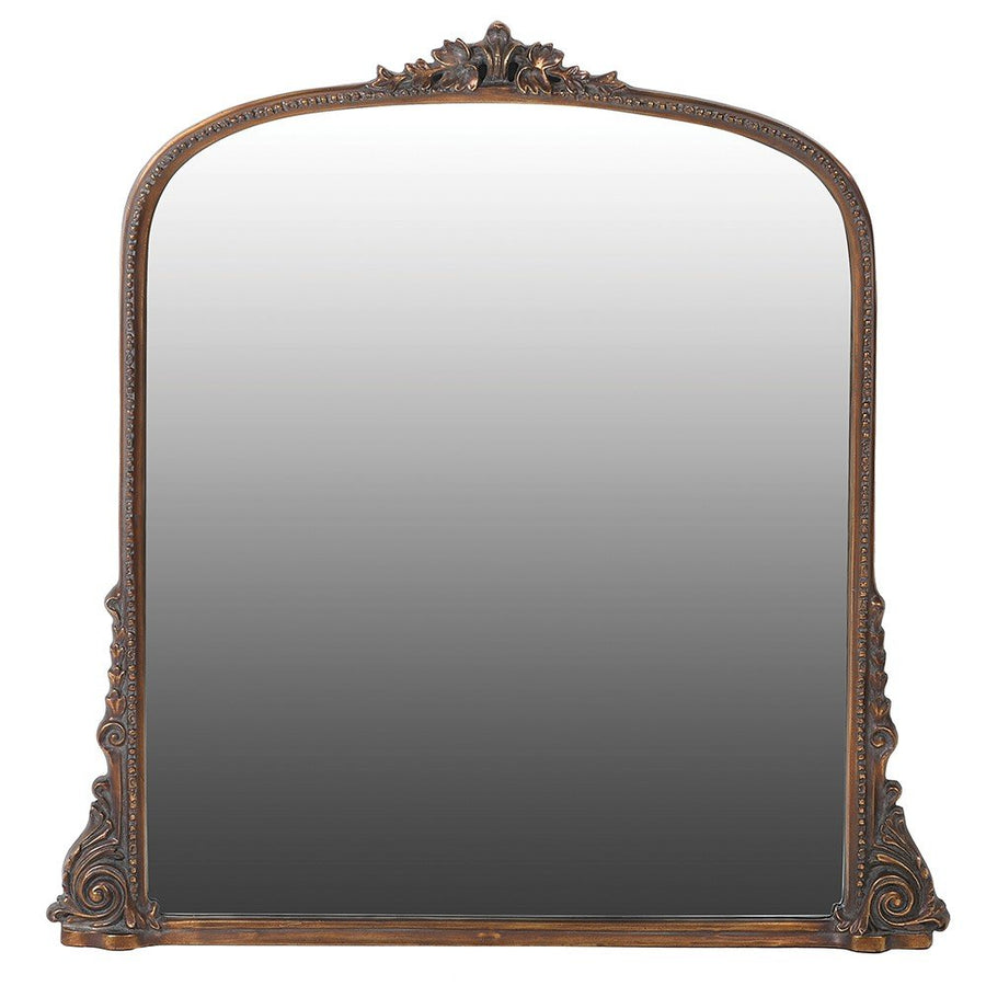 Carved Effect Overmantle Wall Mirror