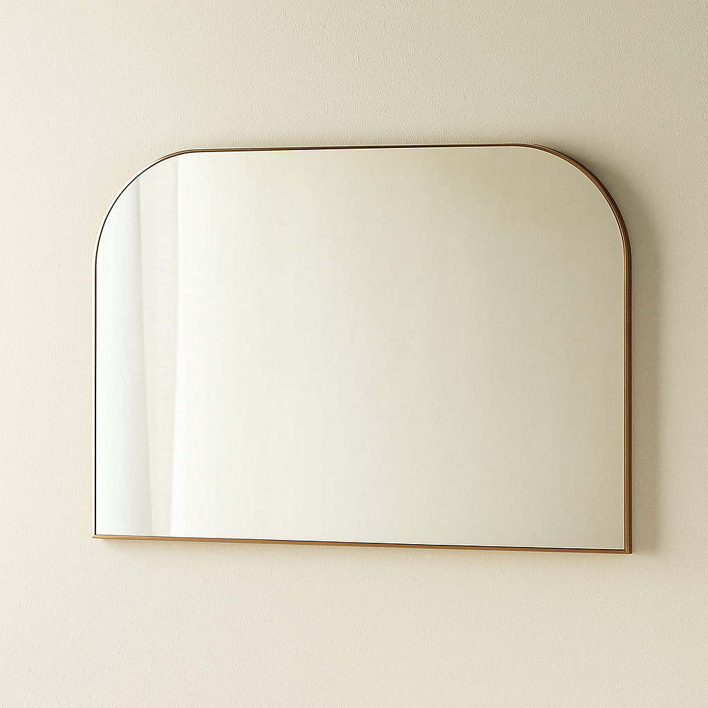 Curved Corner Mantle Mirror - Elegant Home Decor