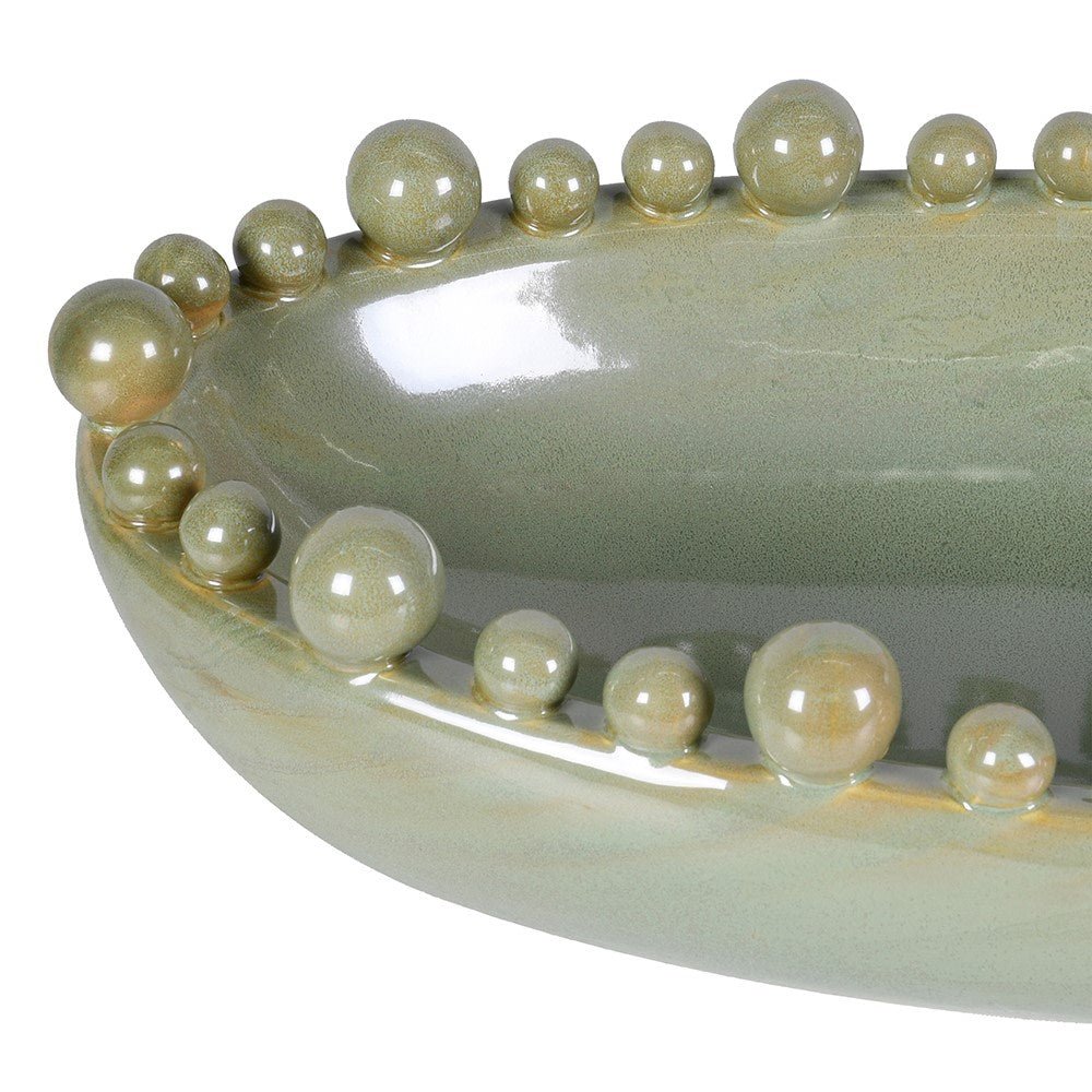 Celadon Oval Bobble Bowl - LUXONAS