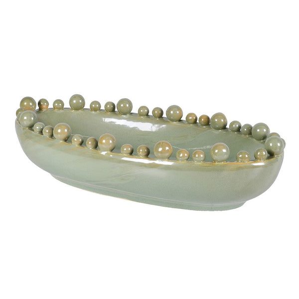 Celadon Oval Bobble Bowl
