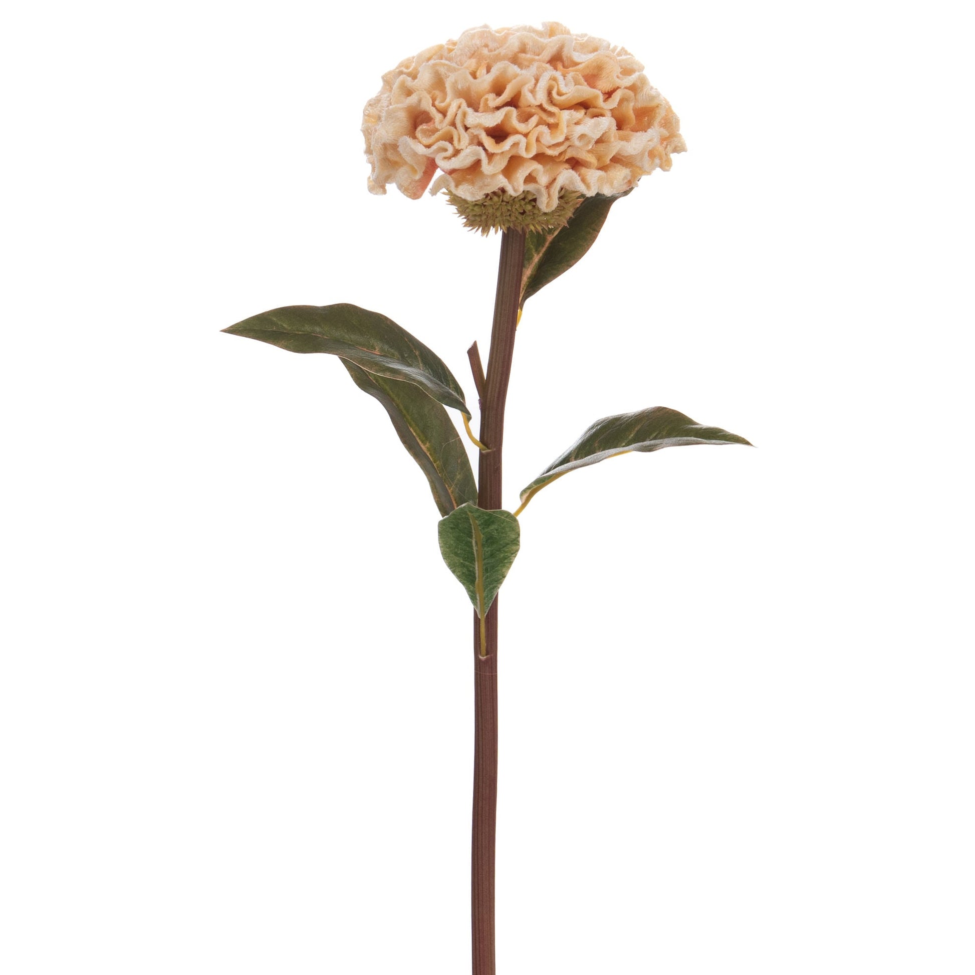 Celosia Chief Gold Faux Flower Stem - 57cm