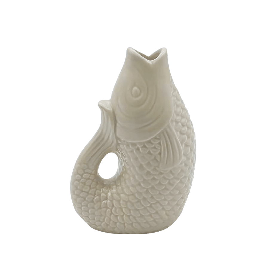 Ceramic Fish Vase in Sand Color