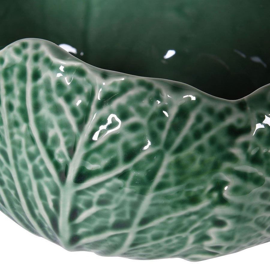 Ceramic Green Cabbage-Shaped Bowl
