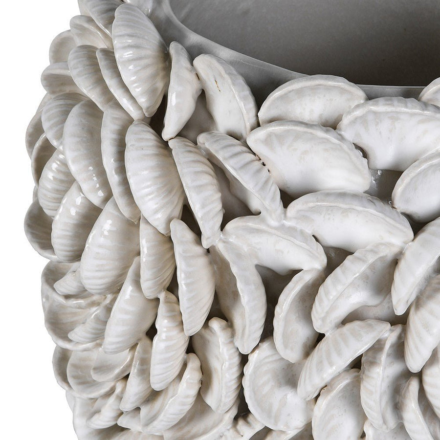 Ceramic H/made Shell Vase
