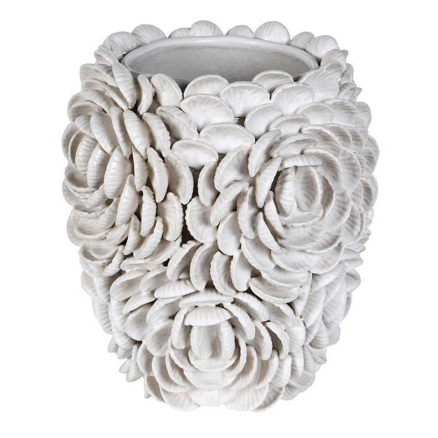 Ceramic H/made Shell Vase