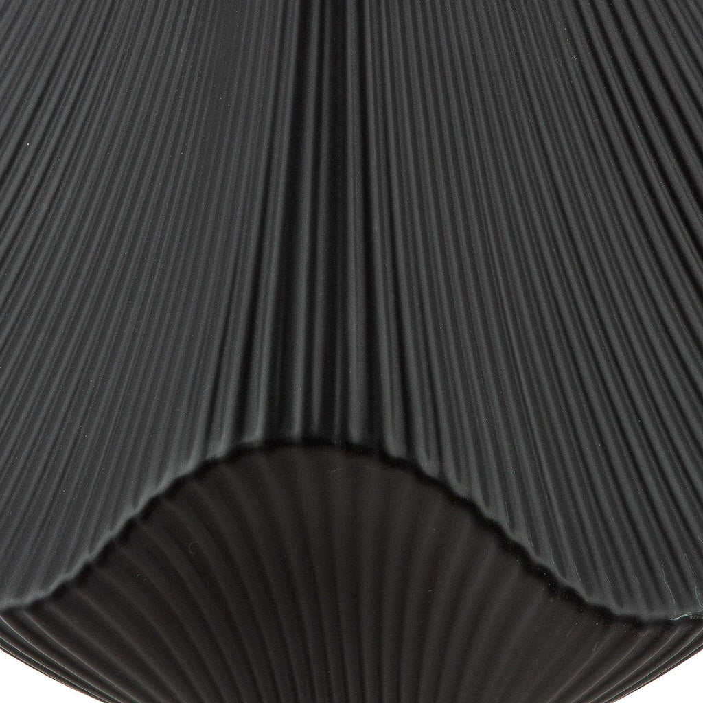 Ceramic Lamellen Black Vase - LUXONAS HOME