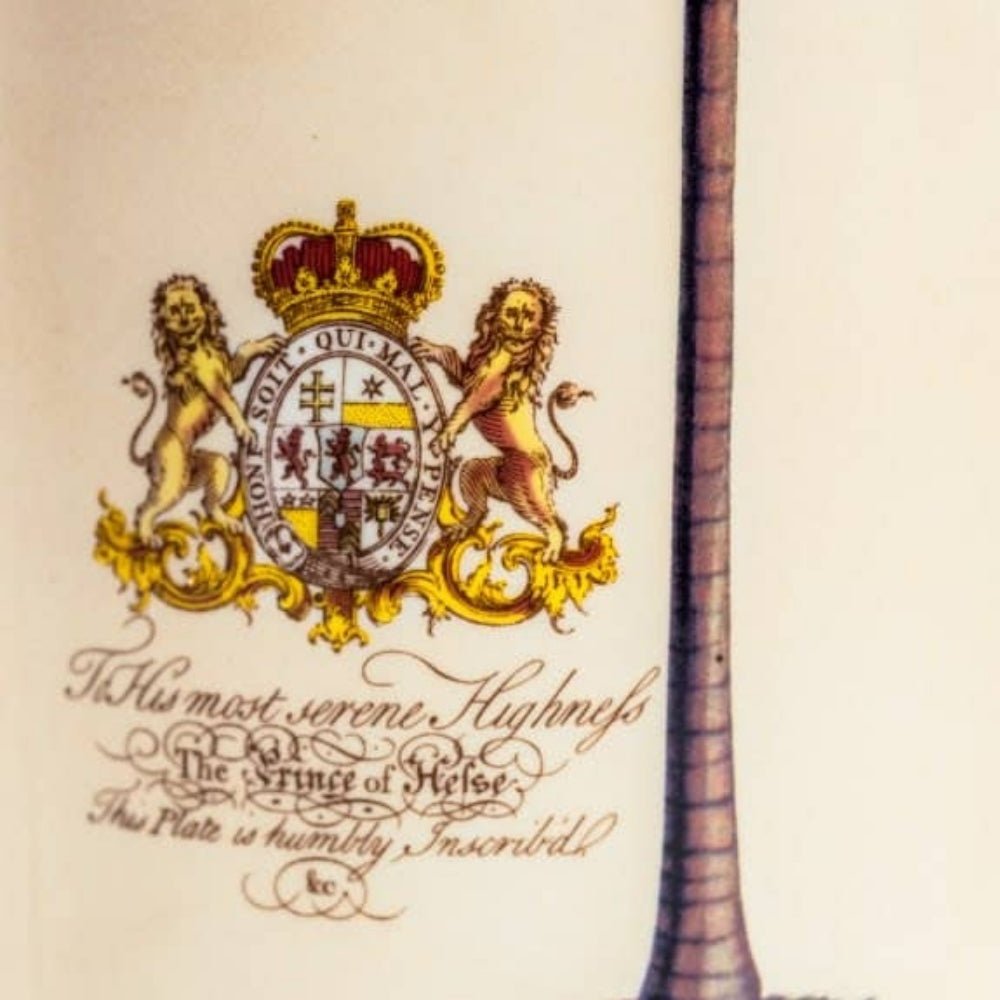 Ceramic Lithograph Palm Tree with Royal Seal Umbrella Stand - LUXONAS HOME