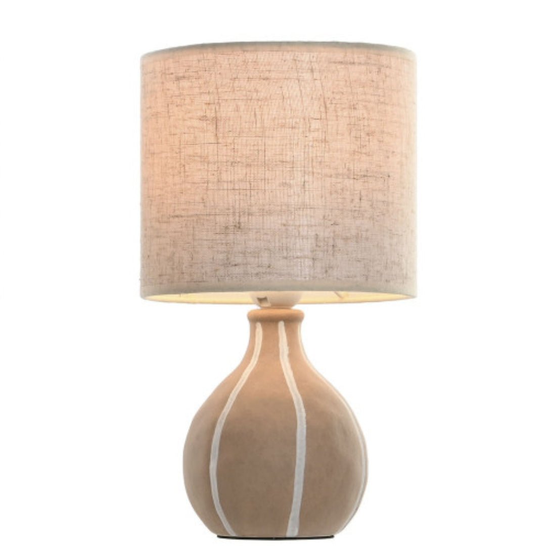 Ceramic Stripped Table Lamp - LUXONAS