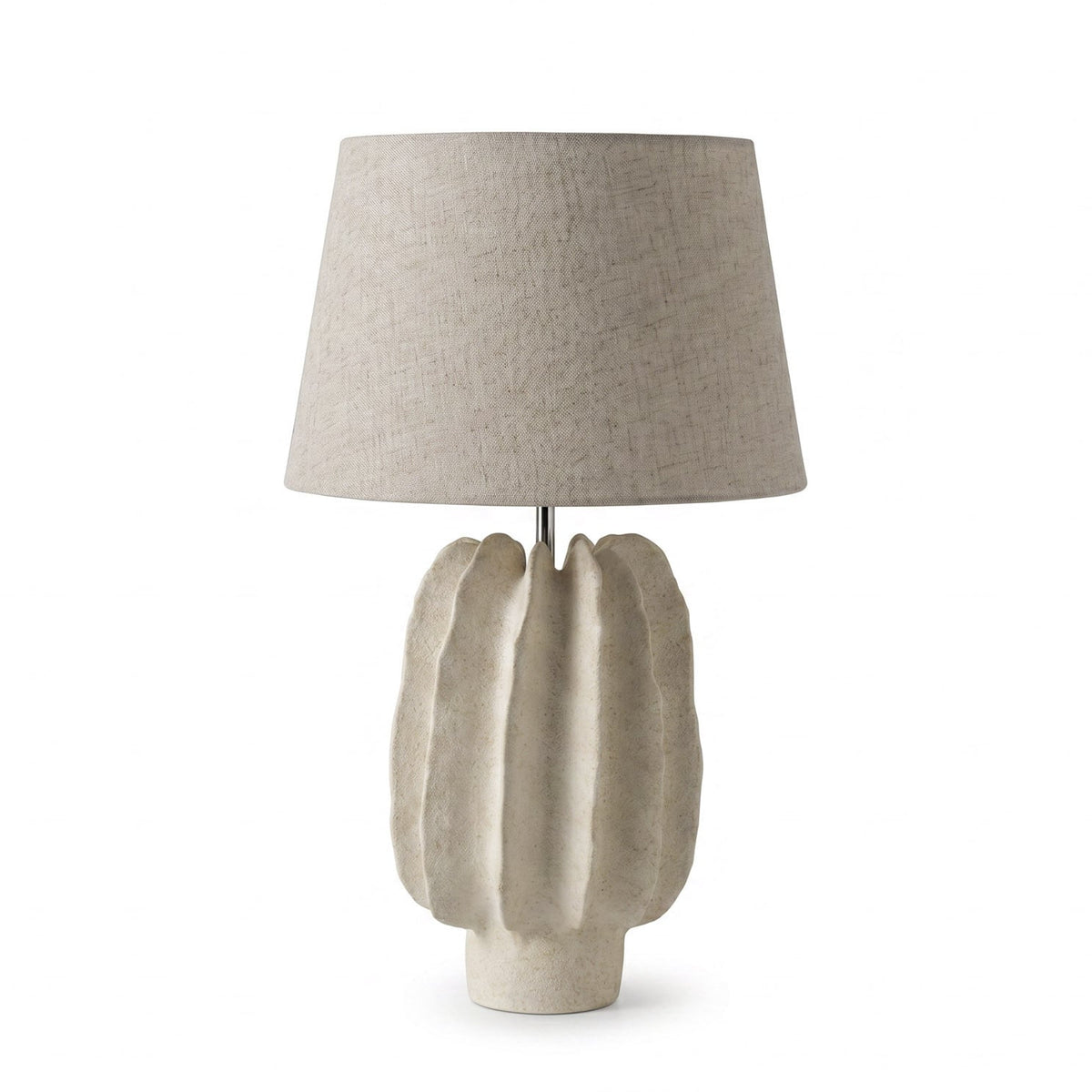 Ceramic Table Lamp, Beige