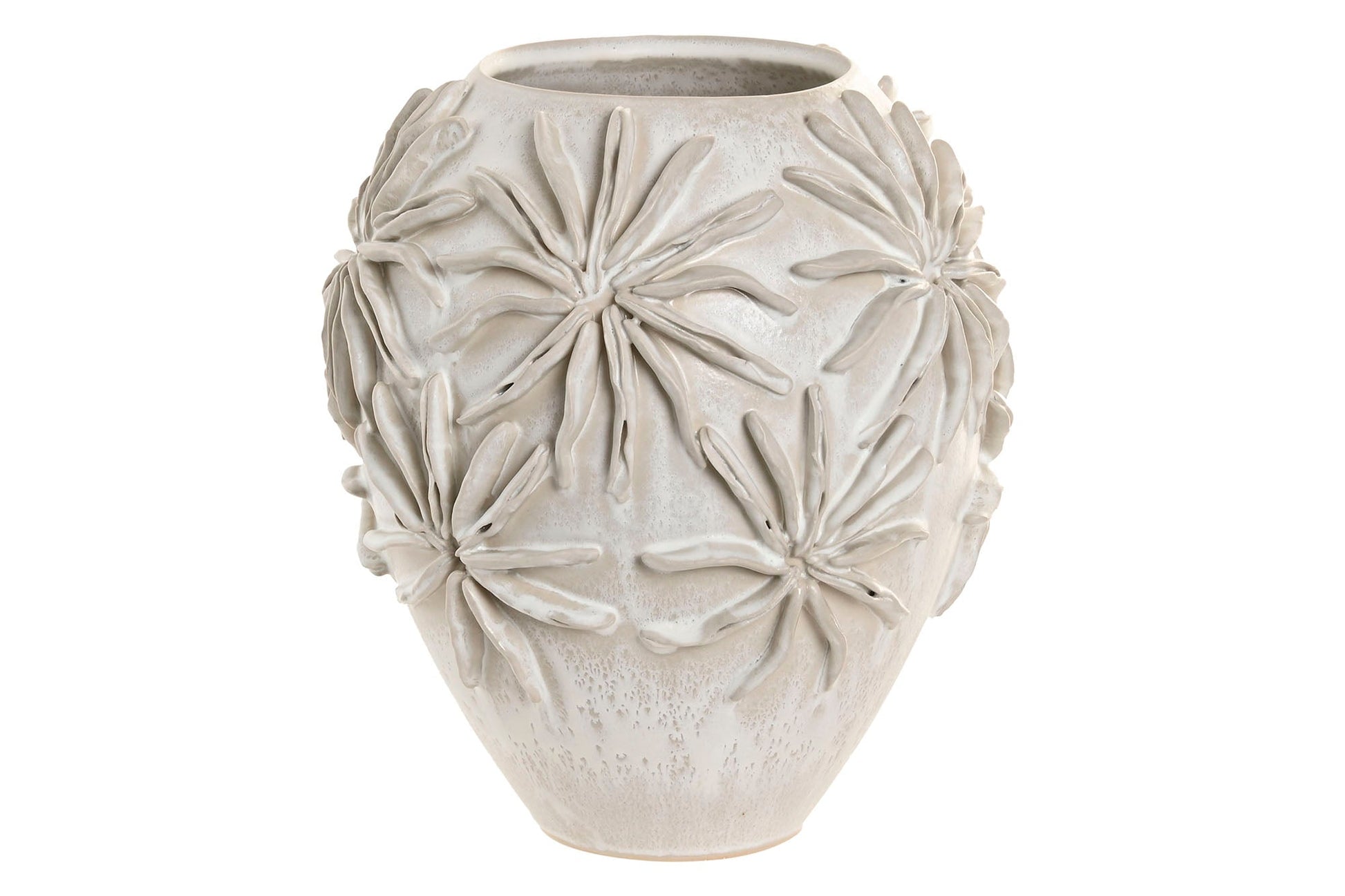 Ceramic Vase 'Craft' - Elegant White Finish - LUXONAS