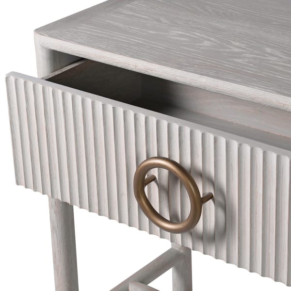 Chamille Oak 2 Drawer Console - LUXONAS