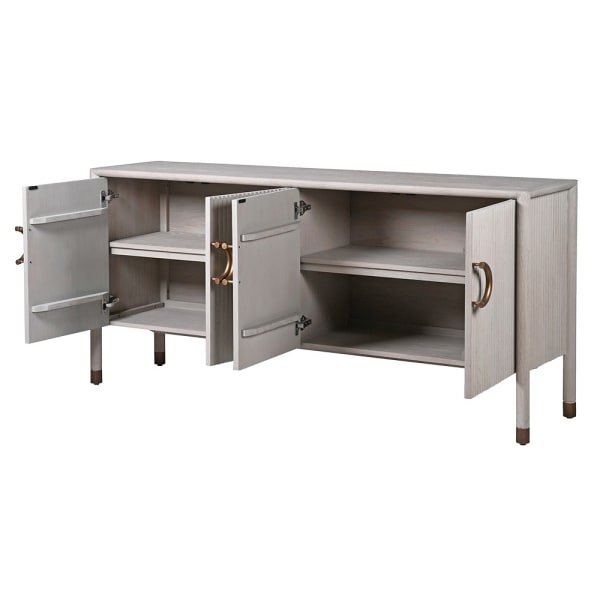 Chamille Oak 4 Door Sideboard - LUXONAS