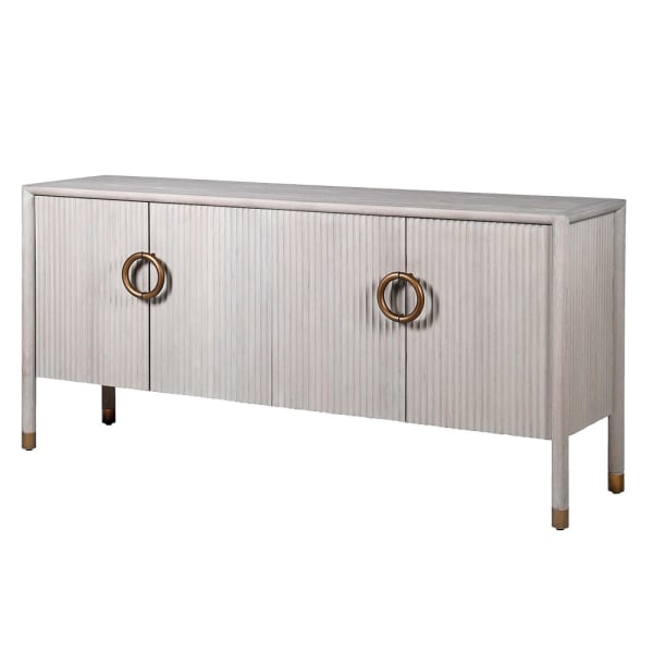Chamille Oak 4 Door Sideboard - LUXONAS