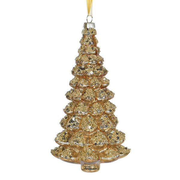 Champagne Tree Bauble - Elegant Glass Ornament for Holiday Decor