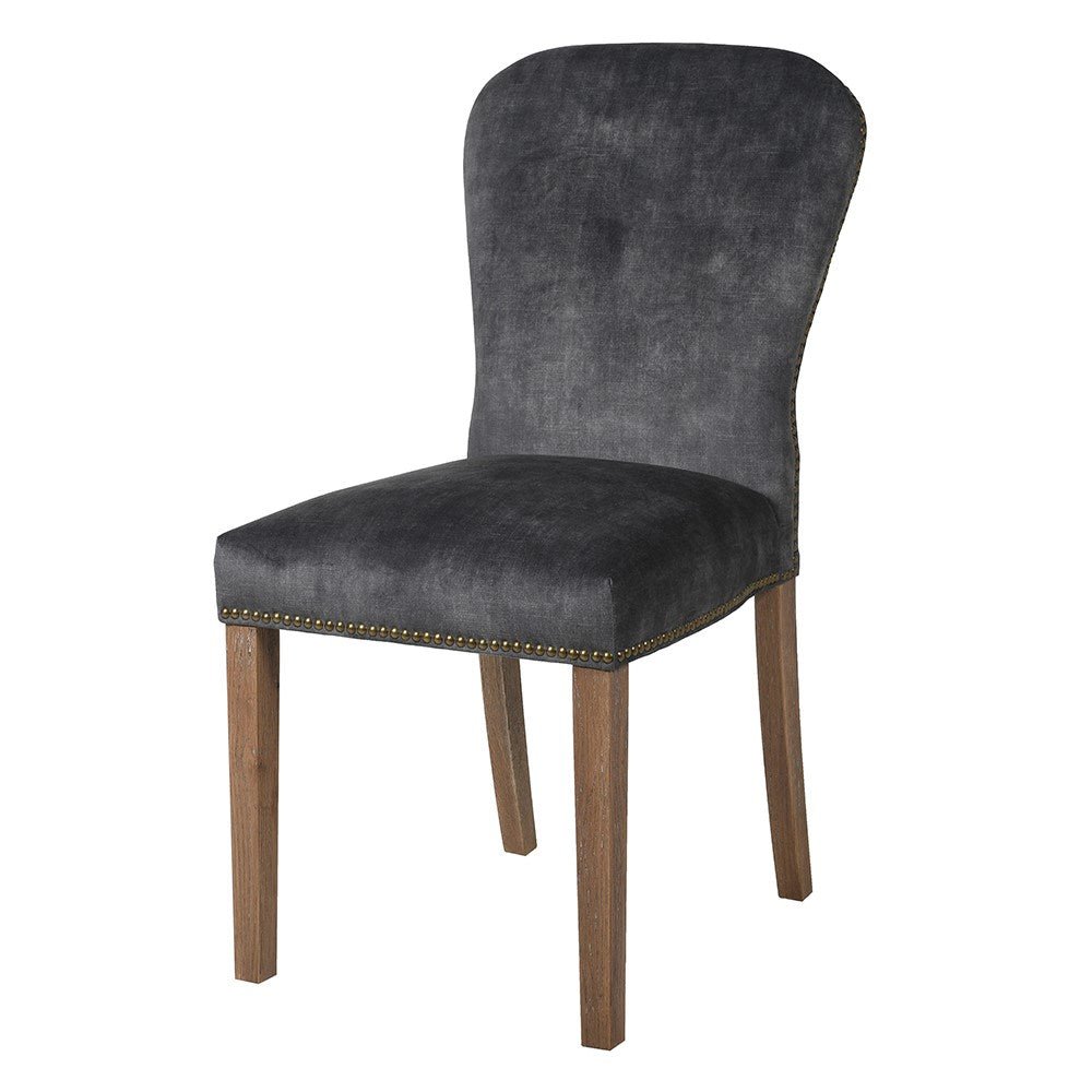 Charcoal Velvet Dining Chair