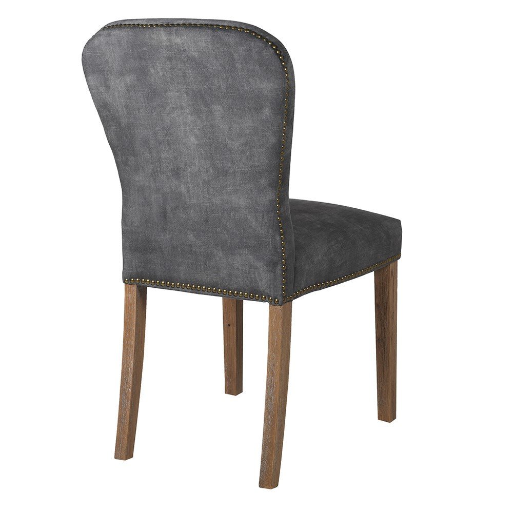 Charcoal Velvet Dining Chair - LUXONAS