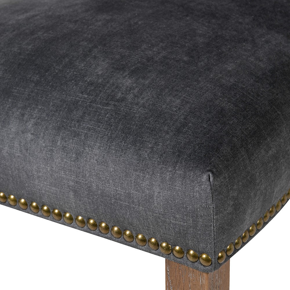 Charcoal Velvet Dining Chair - LUXONAS