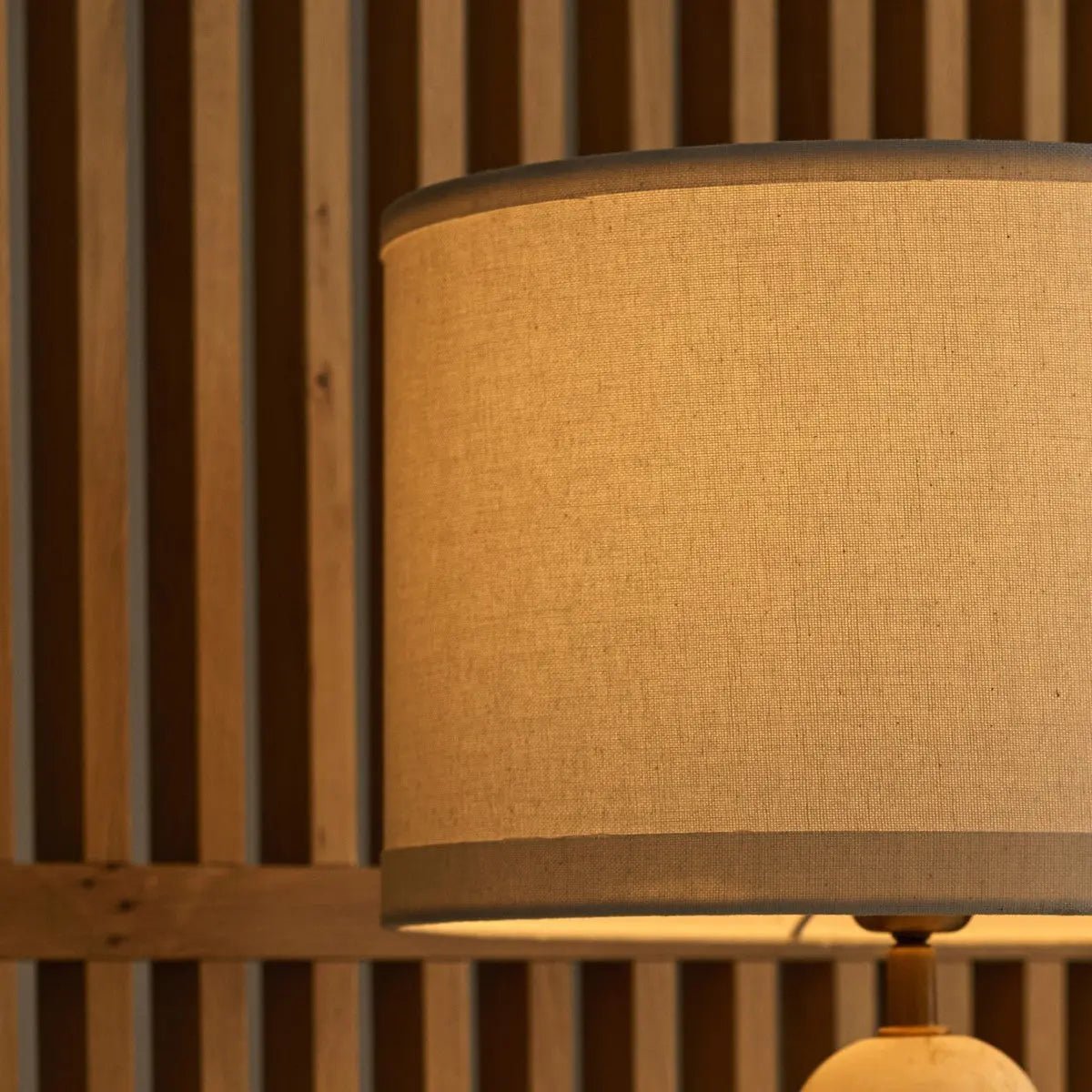 Charlotte Marble Lamp | Cotton Shade & Elegant Lighting - LUXONAS HOME