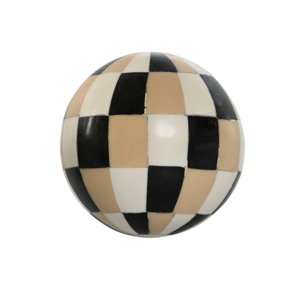 Checkered Bone Deco Ball - LUXONAS