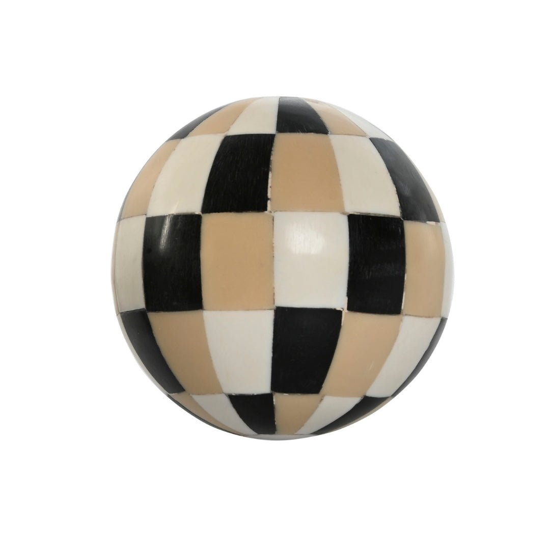 Checkered Bone Deco Ball - LUXONAS