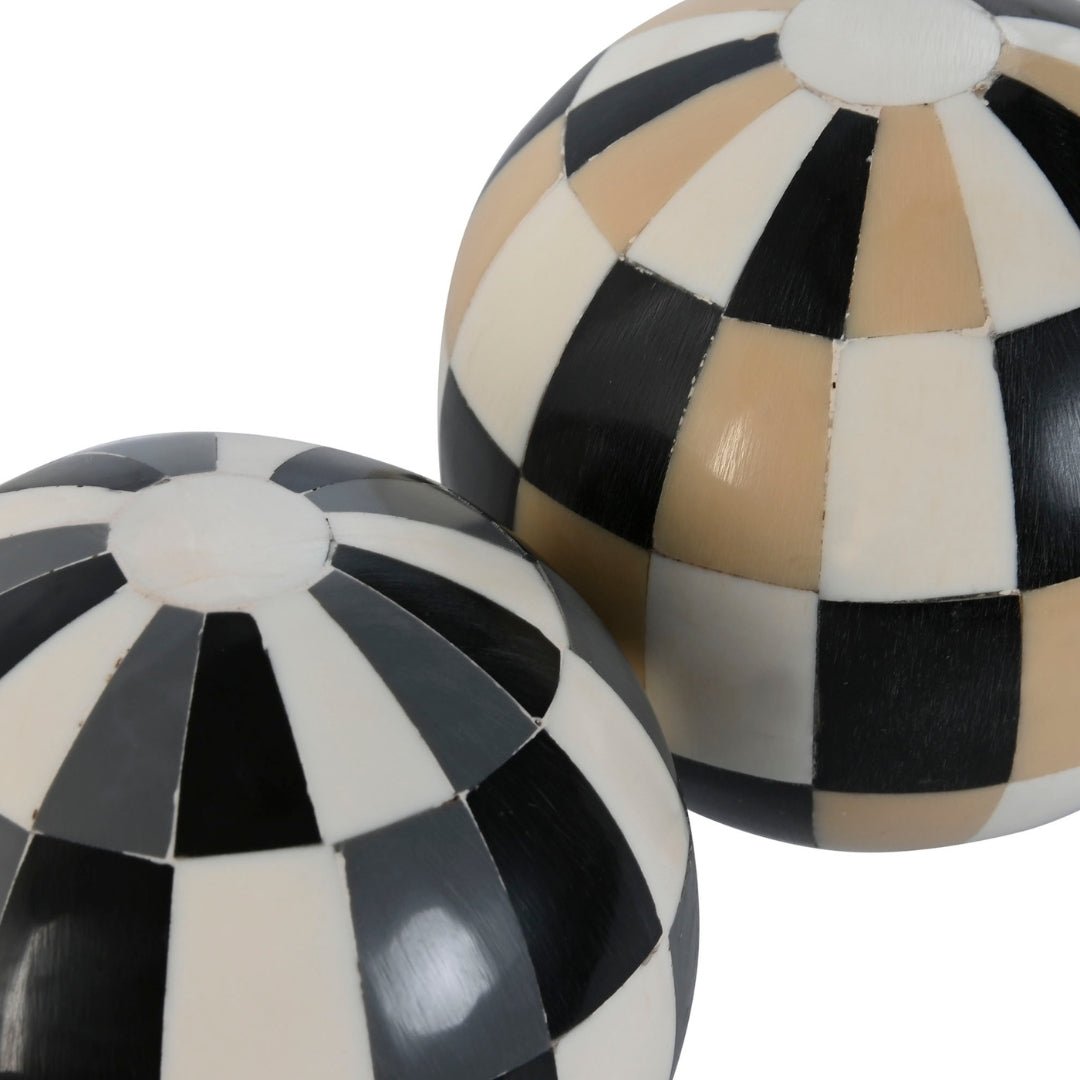Checkered Bone Deco Ball - LUXONAS