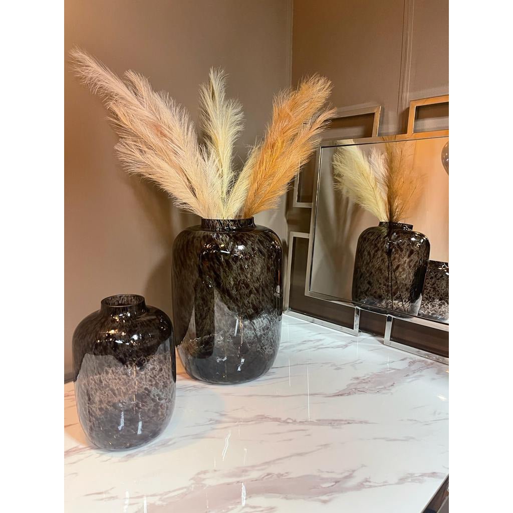 Cheetah Vase Smoke Small - LUXONAS HOME