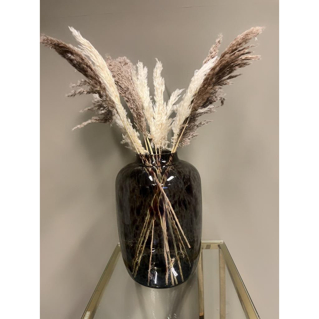 Cheetah Vase Smoke Small - LUXONAS HOME