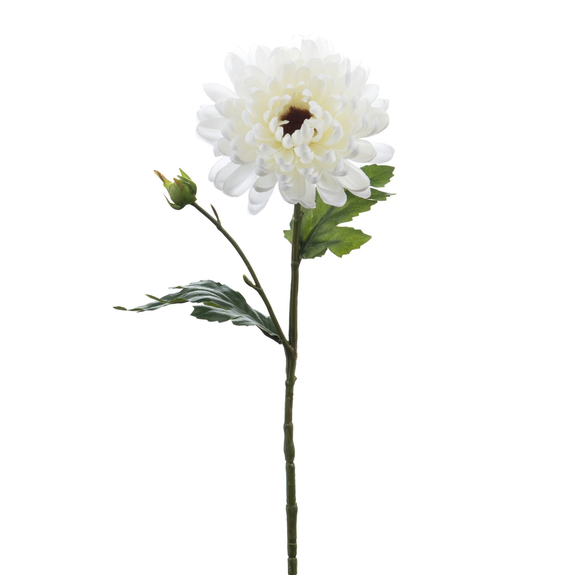 Chrysanthemum Vivace White Stem - 56cm Faux Floral Arrangement