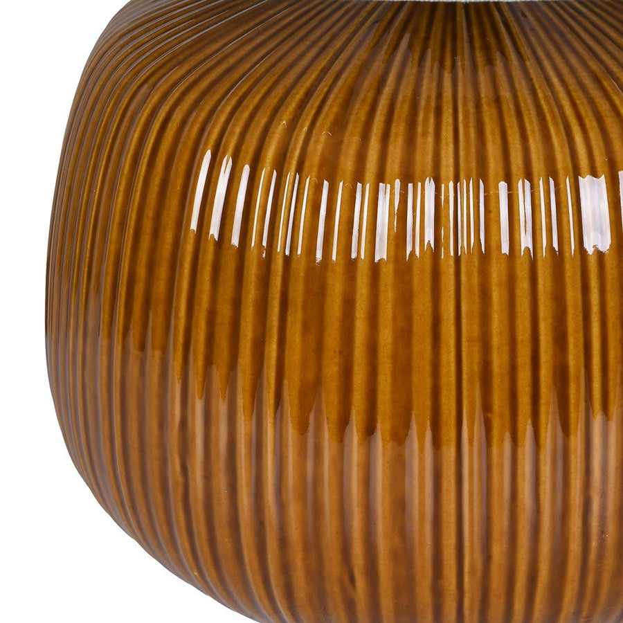 Cinnamon Ribbed Table Lamp