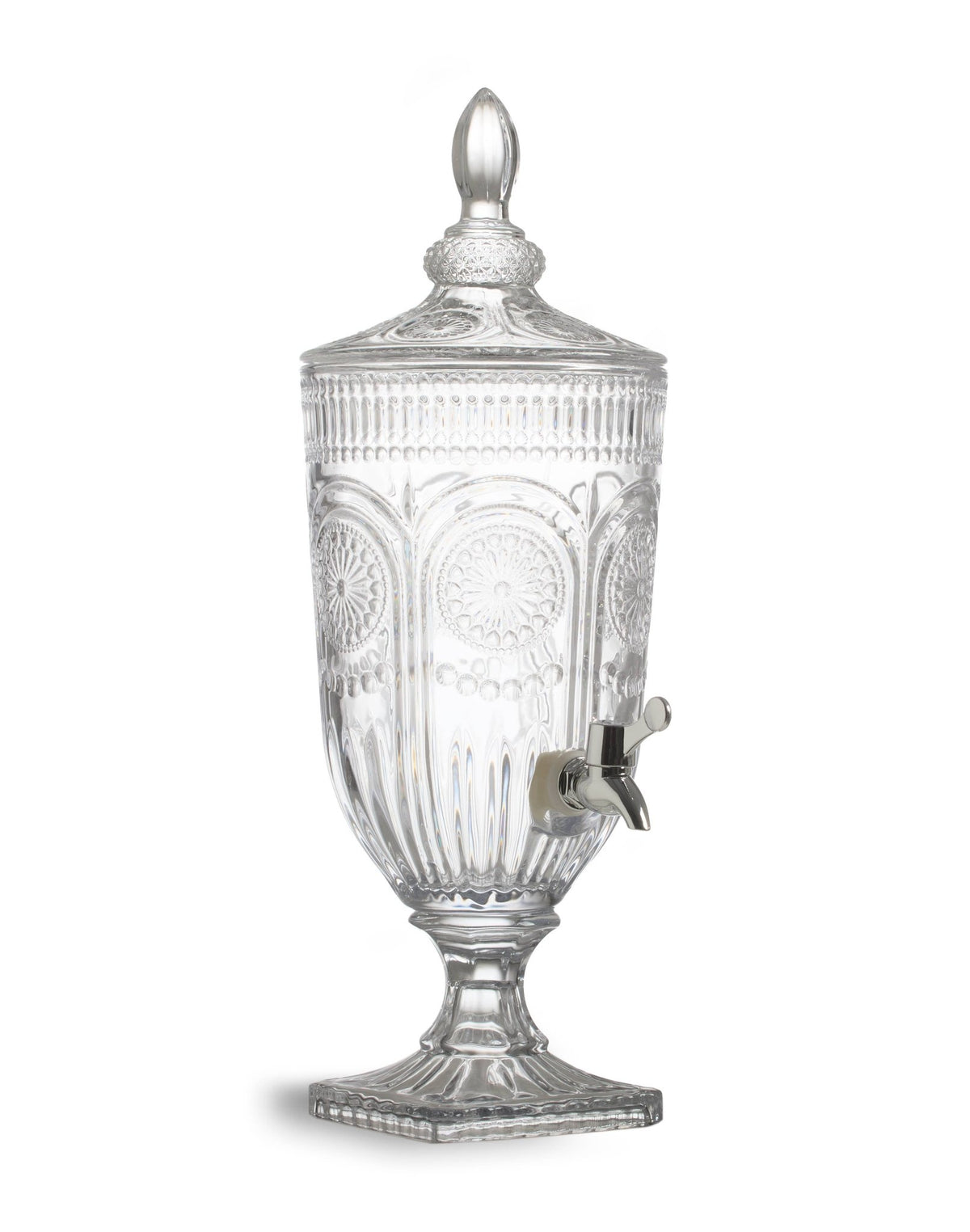 Clear Patterned 3-Litre Glass Drinks Server