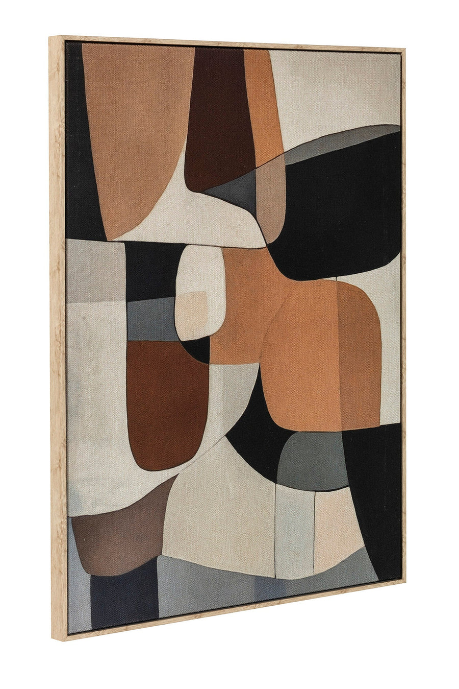Cocoa Mosaic Abstract Canvas Wall Art