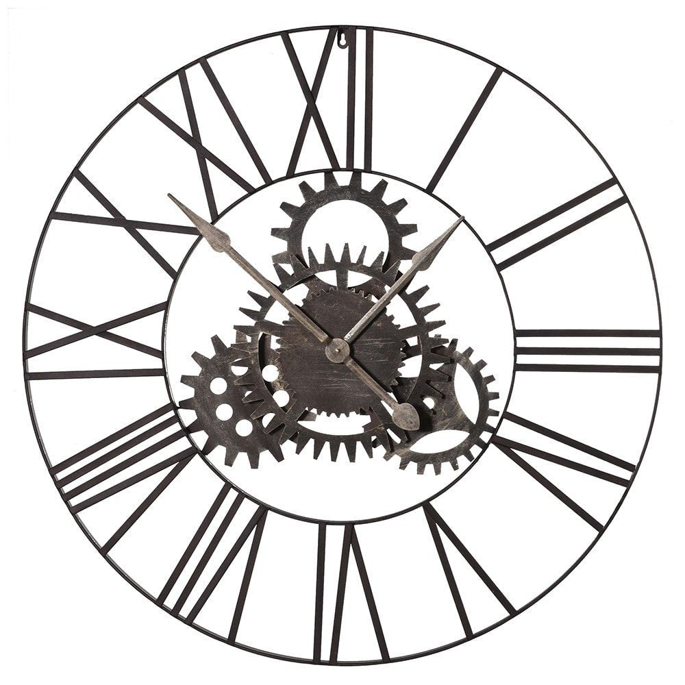 Cogs Metal Clock 90cm