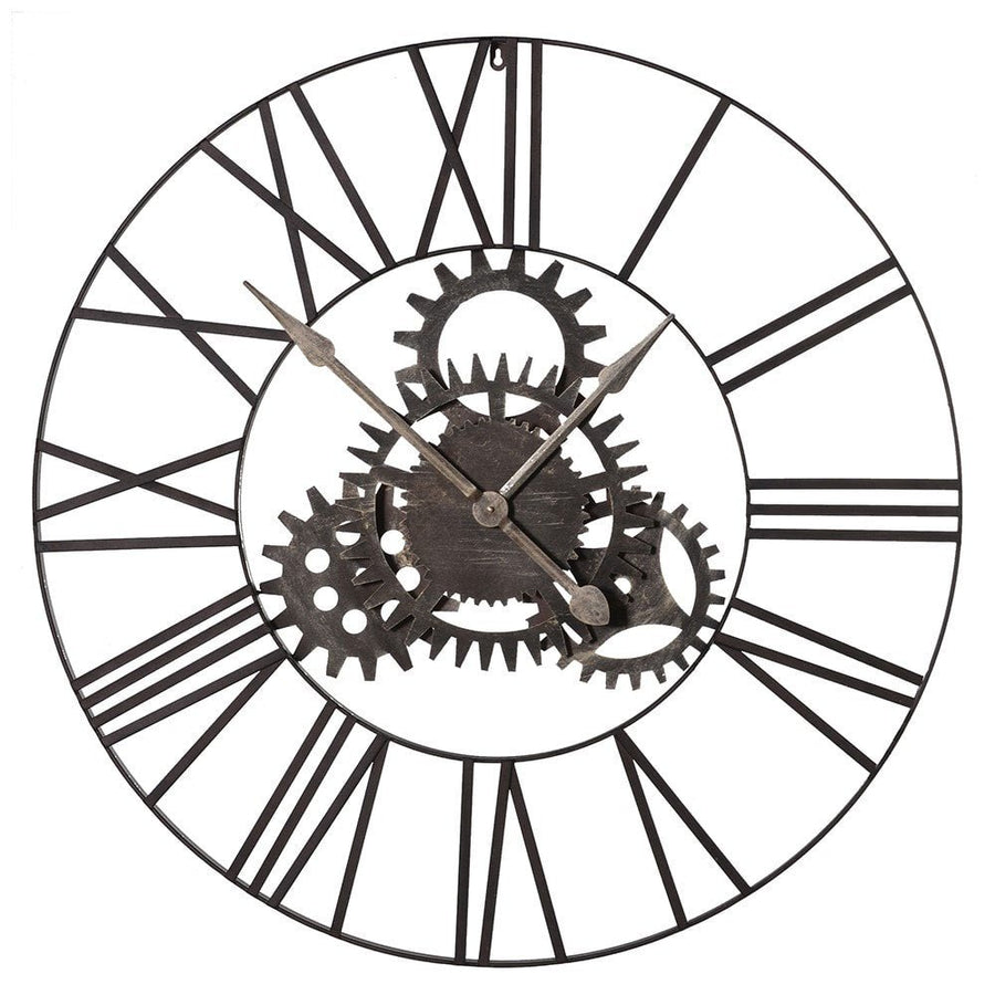Cogs Metal Clock 90cm